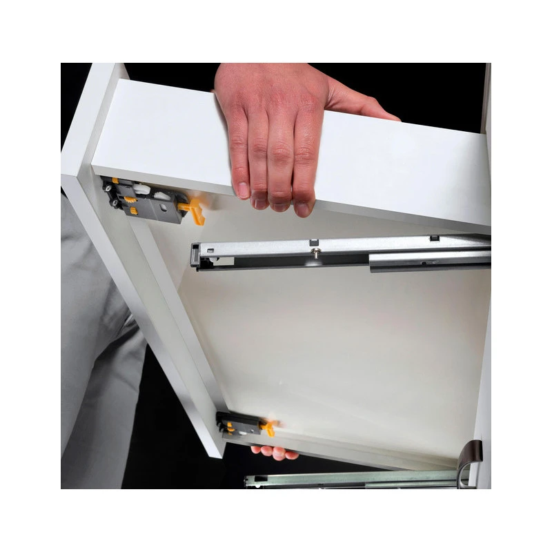 10 Paires De Coulisses Emuca Silver Profondeur 540mm Acier Zingué 5 10 Paires De Coulisses Emuca Silver Profondeur 540mm Acier Zingué – Image 5