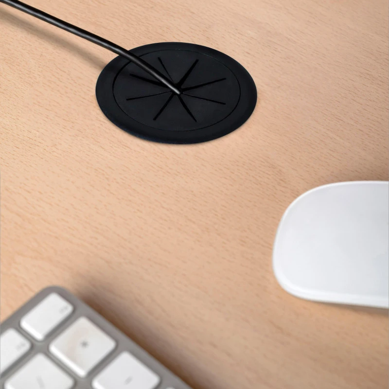 Emuca - Lot De 10 Passe-câbles Pour Table Roundot D60mm En Plastique Noir - 3920217 4 Emuca - Lot De 10 Passe-câbles Pour Table Roundot D60mm En Plastique Noir - 3920217 – Image 4