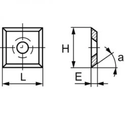 10 Plaquettes Carbure Réversible 14x14x2mm 4 Coupes Sidamo
