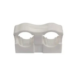 100 Colliers De Fixation Double Nicoll COLLCLIP® Pour Multicouche PVC Blanc