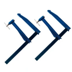 2 Serre-joints à Pompe Saillie Large 300mm Section 40x10mm Leman