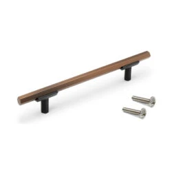 20 Poignées Pour Meuble Emuca Riad L168mm Entraxe 128mm Alu Bronze