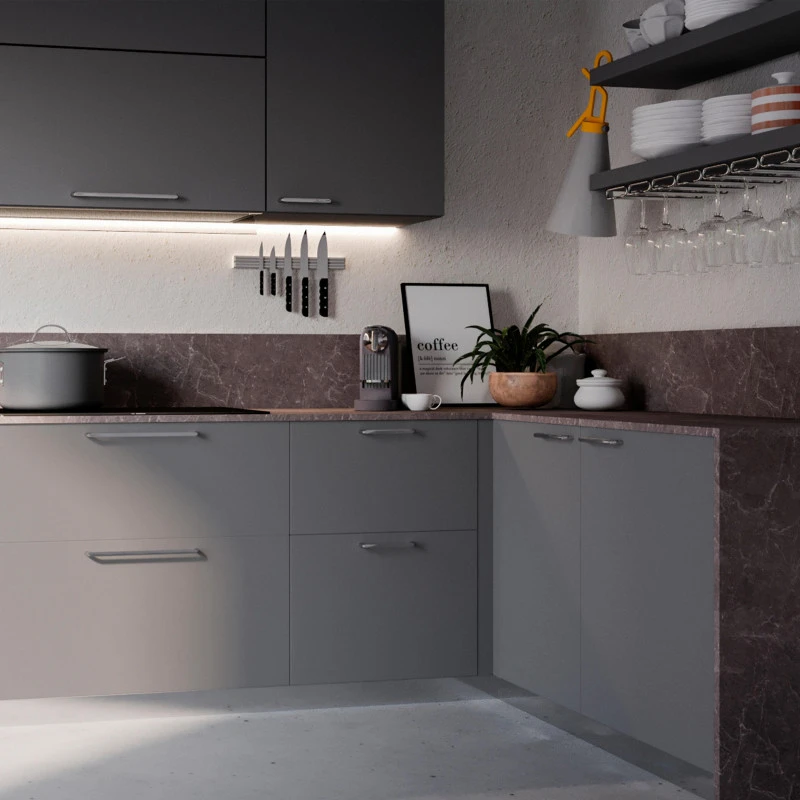 20 Poignées Pour Meuble Emuca Zagreb 236mm Entraxe 224mm Nickel Satiné 4 20 Poignées Pour Meuble Emuca Zagreb 236mm Entraxe 224mm Nickel Satiné – Image 4