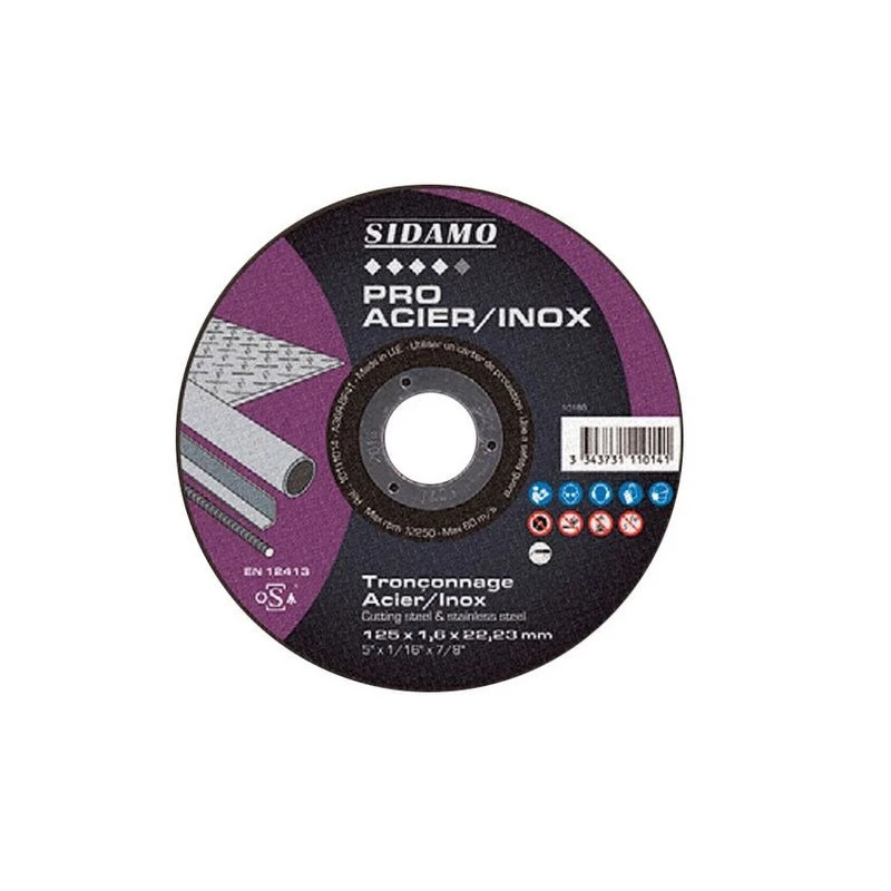 25 Disques à Tronçonner Pro Acier Inox D.125 X 2.5 X 22,23 1 25 Disques à Tronçonner Pro Acier Inox D.125 X 2.5 X 22,23
