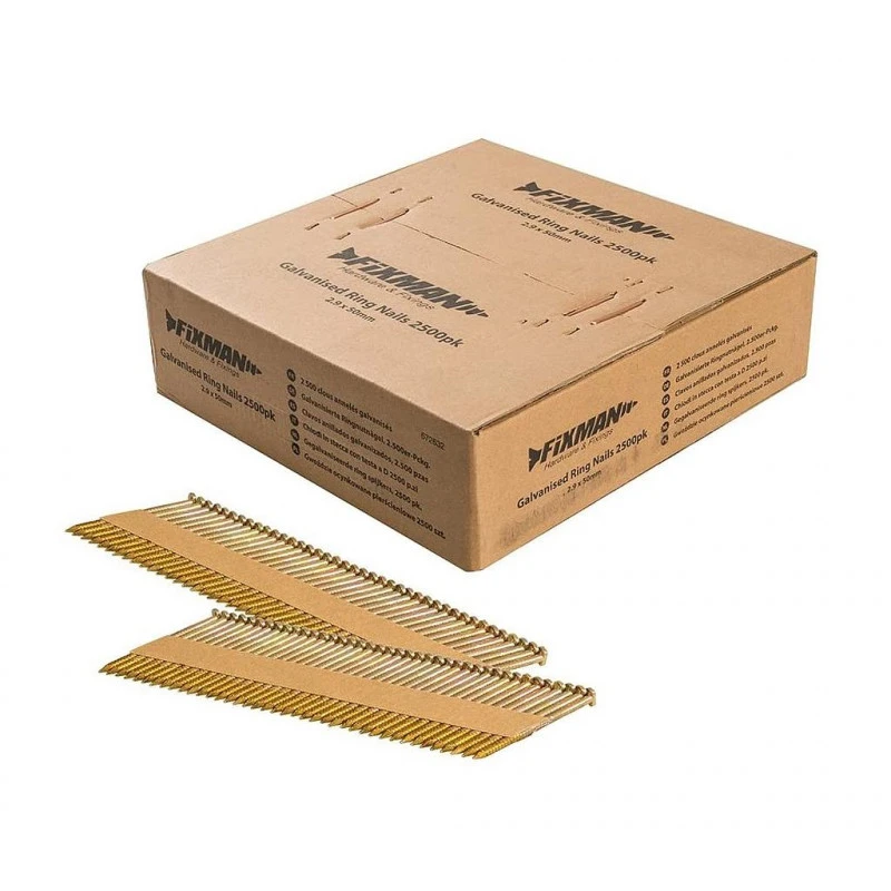 Silverline 2500 Clous Annelés Galvanisés 50 Mm X Diam 2,9 Mm 1 Silverline 2500 Clous Annelés Galvanisés 50 Mm X Diam 2,9 Mm