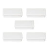 Emuca - Lot De 5 Passe-câbles Pour Table Plasquare 1 Plastique Blanc - 3920015