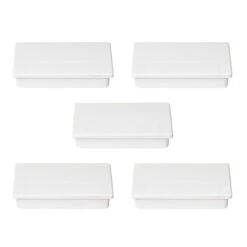 Emuca - Lot De 5 Passe-câbles Pour Table Plasquare 1 Plastique Blanc - 3920015