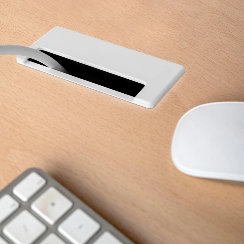 Emuca - Lot De 5 Passe-câbles Pour Table Plasquare 1 Plastique Blanc - 3920015 7 Emuca - Lot De 5 Passe-câbles Pour Table Plasquare 1 Plastique Blanc - 3920015 – Image 7