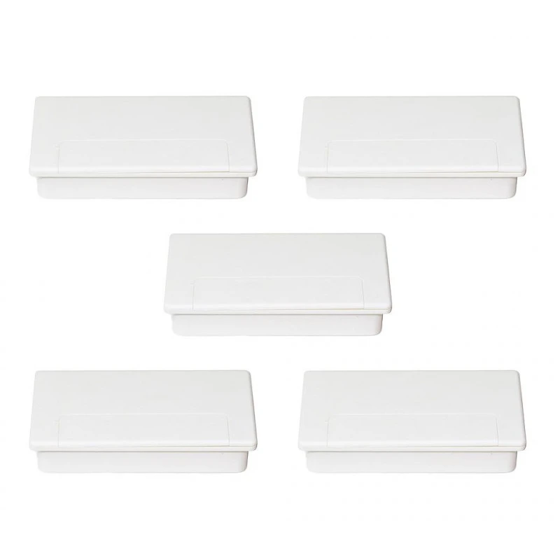 Emuca - Lot De 5 Passe-câbles Pour Table Plasquare 1 Plastique Blanc - 3920015 1 Emuca - Lot De 5 Passe-câbles Pour Table Plasquare 1 Plastique Blanc - 3920015