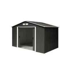 Abri De Jardin DUAE86PR Anthracite En Métal Titan 8x6 4,75m2 Duramax