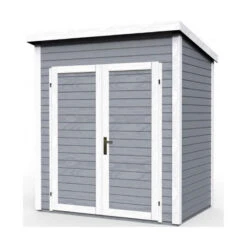 BALTIC Abri De Jardin En Bois Peint Gris 2,08 M2 SKUR1 Gris