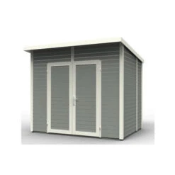 BALTIC Abri De Jardin En Bois Peint Gris 4,31 M2 SKUR4 Gris