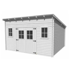 Abri De Jardin Madriers Bois Massif 1733 M2 Toit Multidirectionnel LA4