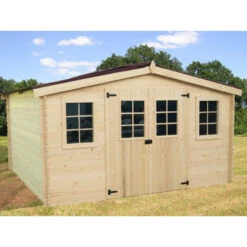 Abri Madriers Massif épaisseur 28 Mm Surface 12.65 M2 BA4030.02N