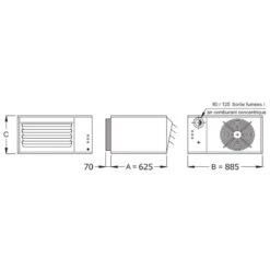 Aérotherme Gaz à Brûleur Prémix 19 KW Débit D'air 2100 M3/h ProGaz CP -Kobleo aerotherme gaz a bruleur premix 19 kw debit d air 2100 m3 h progaz cp 2