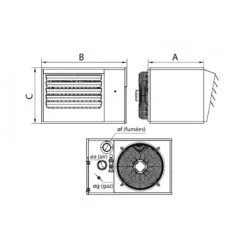 Aérotherme Gaz Brûleur Prémix Condensation 60kW Débit D'air 6500m3/h P -Kobleo aerotherme gaz bruleur premix condensation 60kw debit d air 6500m3 h p 3
