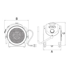 Aérotherme Polyvalent Monophasé 3000 W Débit 280 M3/h Caldopro 5 Aérotherme Polyvalent Monophasé 3000 W Débit 280 M3/h Caldopro -Kobleo aerotherme polyvalent monophase 3000 w debit 280 m3 h caldopro 2