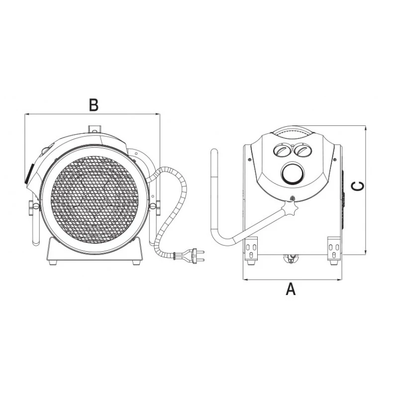 Aérotherme Polyvalent Monophasé 3000 W Débit 280 M3/h Caldopro 3 Aérotherme Polyvalent Monophasé 3000 W Débit 280 M3/h Caldopro – Image 3