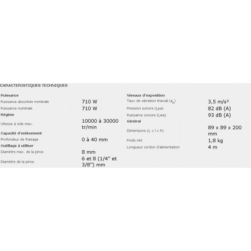 Affleureuse Défonceuse Multifonctions 710W Ø8mm RT0700CX2J Makita 2 Affleureuse Défonceuse Multifonctions 710W Ø8mm RT0700CX2J Makita – Image 2
