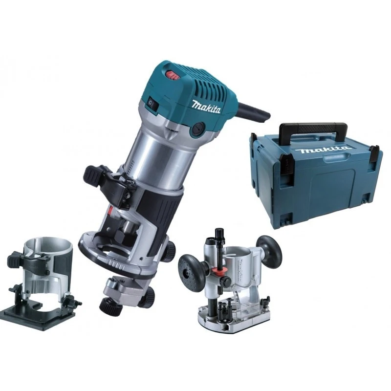 Affleureuse Défonceuse Multifonctions 710W Ø8mm RT0700CX2J Makita 1 Affleureuse Défonceuse Multifonctions 710W Ø8mm RT0700CX2J Makita