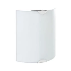 Applique Rectangle Incurvé Amira Blanc Givré E27 60W