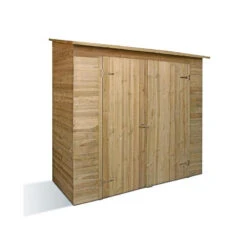 Armoire De Rangement En Bois 2 Portes Avec Toit Shingle SAVONA