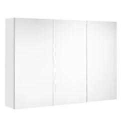 ALLIBERT Armoire De Toilette 100 Cm 3 Portes Miroir 6 étagères Blanc Ultra Mat
