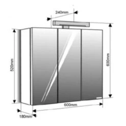 Armoire De Toilette 60cm 3 Portes Miroirs Blanc Mat PIAN’O Allibert -Kobleo armoire de toilette 60cm 3 portes miroirs blanc mat pian o allibert 2