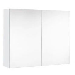 ALLIBERT Armoire De Toilette 80 Cm 2 Portes Miroir 2 étagères Blanc Ultra Mat M