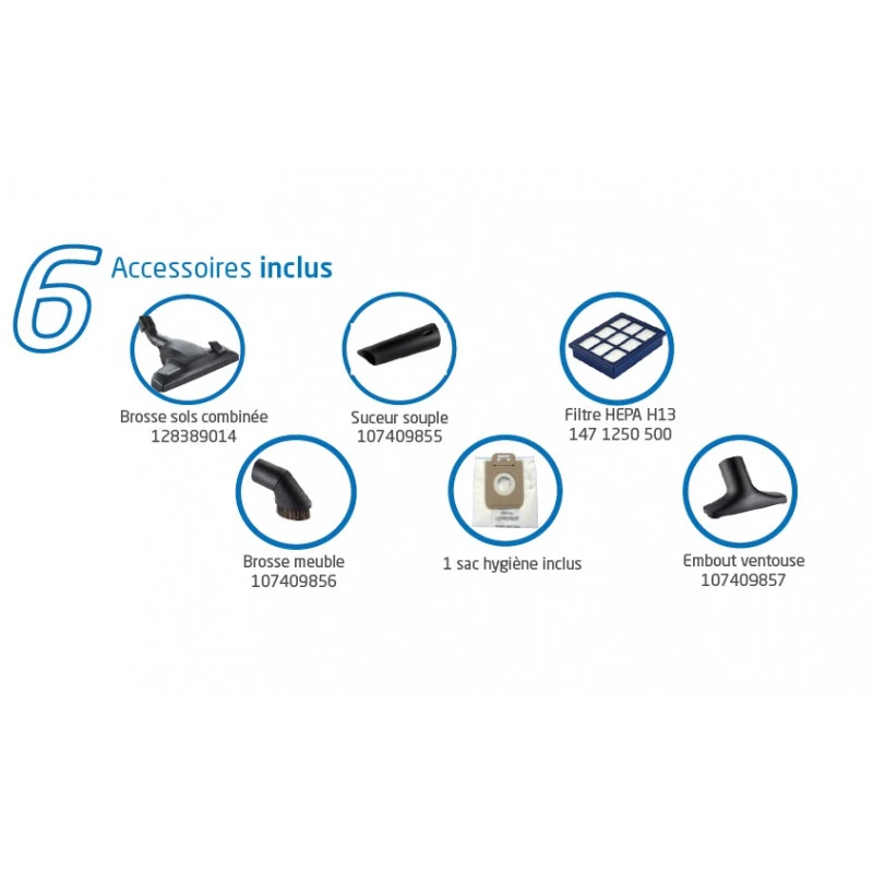 Nilfisk Aspirateur 450W 14,5 KPa Avec 6 Accessoires SELECT Classic EU 2 Nilfisk Aspirateur 450W 14,5 KPa Avec 6 Accessoires SELECT Classic EU – Image 2