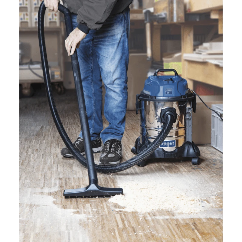Scheppach Aspirateur Eau Et Poussière 1200 W 18 KPa Cuve 20 L ASP20-ES 2 Scheppach Aspirateur Eau Et Poussière 1200 W 18 KPa Cuve 20 L ASP20-ES – Image 2