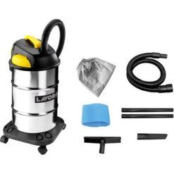 Aspirateur Eau Et Poussières Vac 30 S Inox 1000W 180mbar 30L Lavor