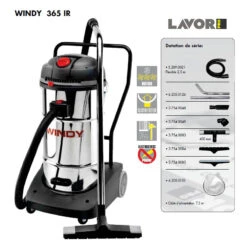 Aspirateur Eau Et Poussières Windy 365 IR En Inox 3600W 65L Lavor Pro