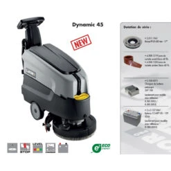 Autolaveuse Accompagnée Larg 450mm 24V Batterie GEL (jusqu’à 1600m² )