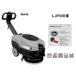 Autolaveuse Compacte Quick 36E 460mm 370W 1260m2/h Lavor Pro