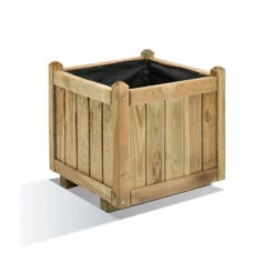Bac à Fleurs En Bois Carré 52L VENDOME 50