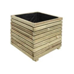 Bac à Fleurs En Bois Traité Carré 50x50x50cm KUB 50