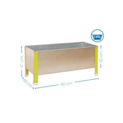 Bac à Fleurs Galva/vert 140L UrbanGarden 410x900x600 Galva -Kobleo bac a fleurs galva vert 140l urbangarden 410x900x600 galva 2