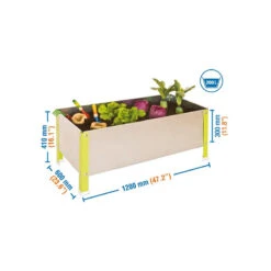 Bac à Fleurs Galva/vert 200L UrbanGarden 410x1200x600 Galva -Kobleo bac a fleurs galva vert 200l urbangarden 410x1200x600 galva 2