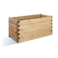 Bac à Fleurs Oléa 100 En Bois Rectangle 134L Jardipolys