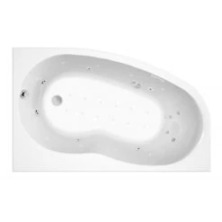 ALLIBERT Baignoire Balnéo Asymétrique Gauche 160x100x55-553 Cm Tablier Dolcea E