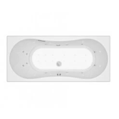 ALLIBERT Baignoire Balnéo Rectangulaire Intensea 180 X 80 X 535-56 Cm Blanc Ino