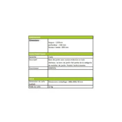 Banc De Jardin EMMA En Sapin 125cm Avec Accoudoirs BJ-EM -Kobleo banc de jardin emma en sapin 125cm avec accoudoirs bj em 2