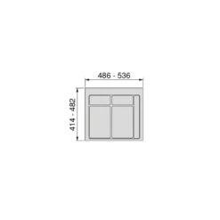 Base Pour Tiroirs De Cuisine Emuca Recycle 2 Compartiments Module 600mm -Kobleo base pour tiroirs de cuisine emuca recycle 2 compartiments module 600mm 2