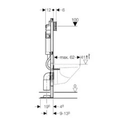 Bâti-support Réservoir 6 / 75 L Geberit Duofix Sigma Autoportant 11133 -Kobleo bati support reservoir 6 75 l geberit duofix sigma autoportant 11133 geberit 2