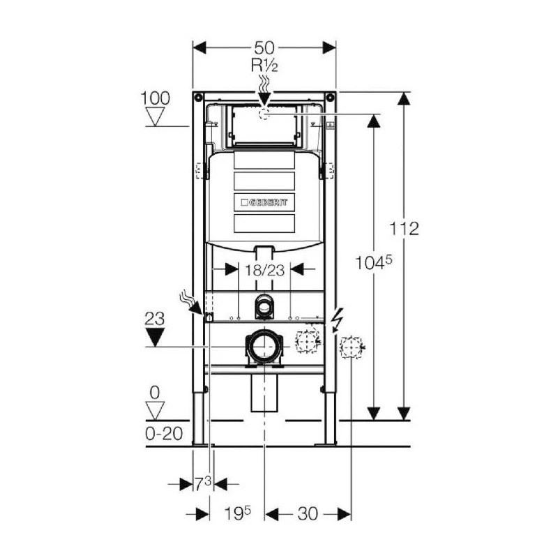 Bâti-support Réservoir 6 / 75 L Geberit Duofix Sigma Mural 111303005 2 Bâti-support Réservoir 6 / 75 L Geberit Duofix Sigma Mural 111303005 – Image 2