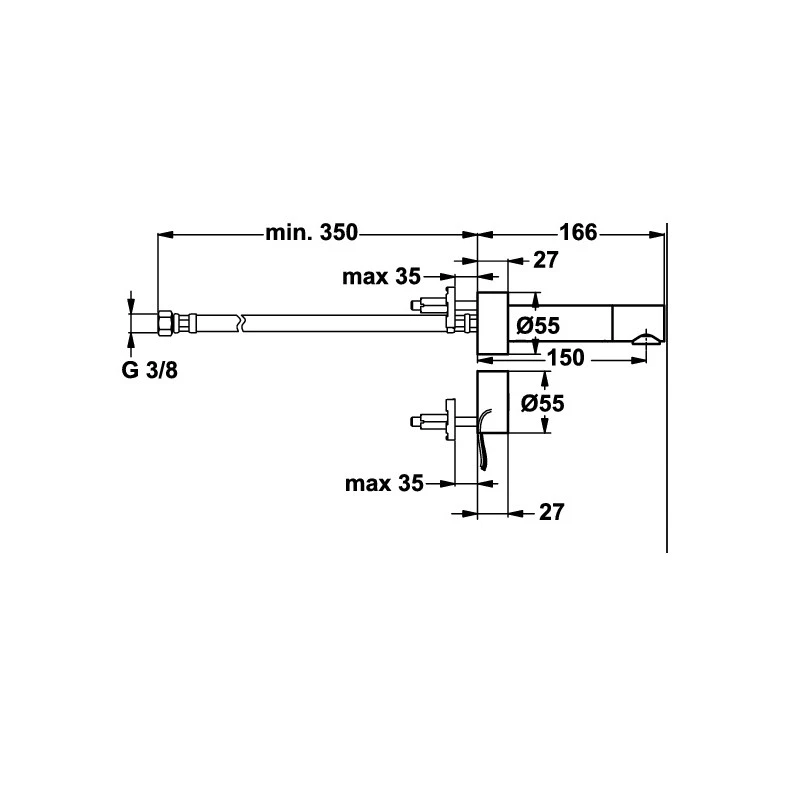Ideal Standard Bec Lavabo Mural Détection électronique Séparée Projection 150mm Sans 2 Ideal Standard Bec Lavabo Mural Détection électronique Séparée Projection 150mm Sans – Image 2