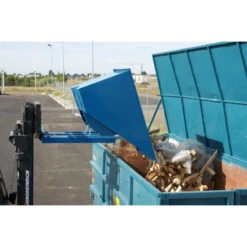 Benne En Tôle Auto-basculante 600 L Charge 2000 Kg Coloris Bleu -Kobleo benne en tole auto basculante 600 l charge 2000 kg coloris bleu 2