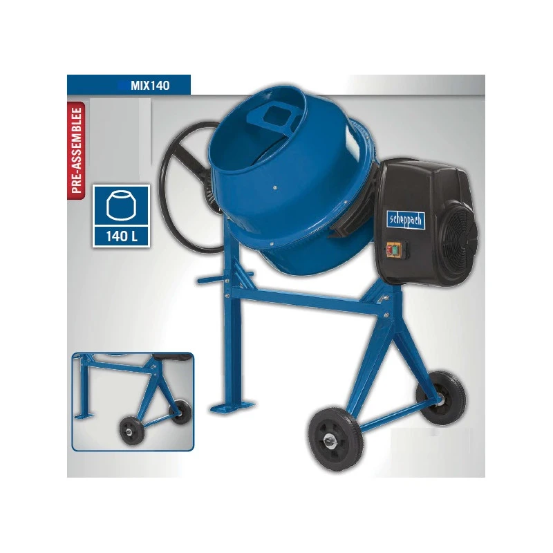 Bétonnière MIX140 140L 550W Scheppach 2 Bétonnière MIX140 140L 550W Scheppach – Image 2