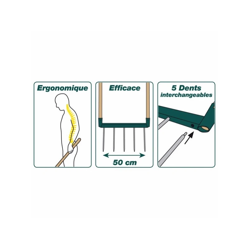 Biogrif 5 Dents Soudées Manche Bois 320320 LEBORGNE 2 Biogrif 5 Dents Soudées Manche Bois 320320 LEBORGNE – Image 2